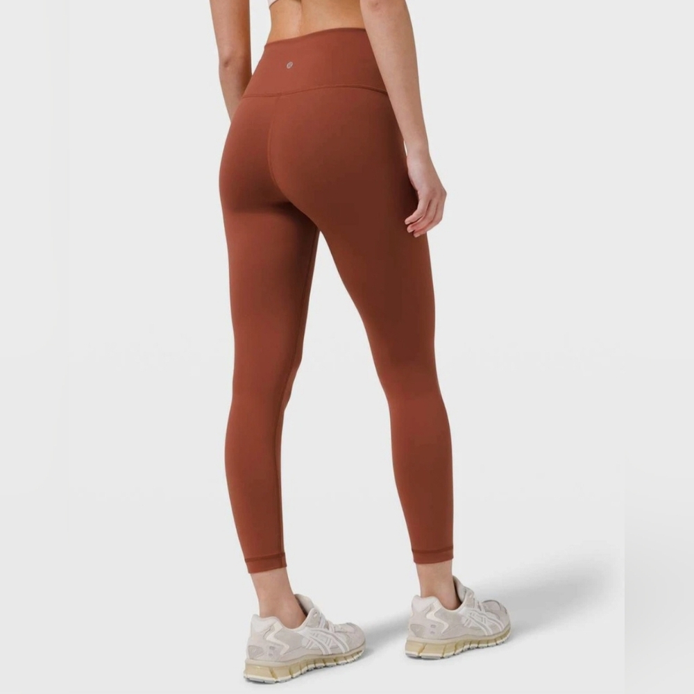 Lululemon Wunder Train High-Rise 28" Leggings - Dark Terracotta - Size 6